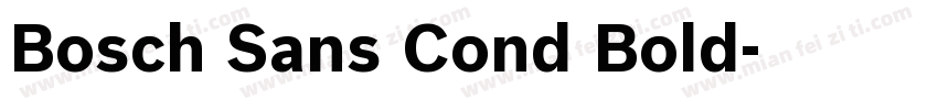 Bosch Sans Cond Bold字体转换
